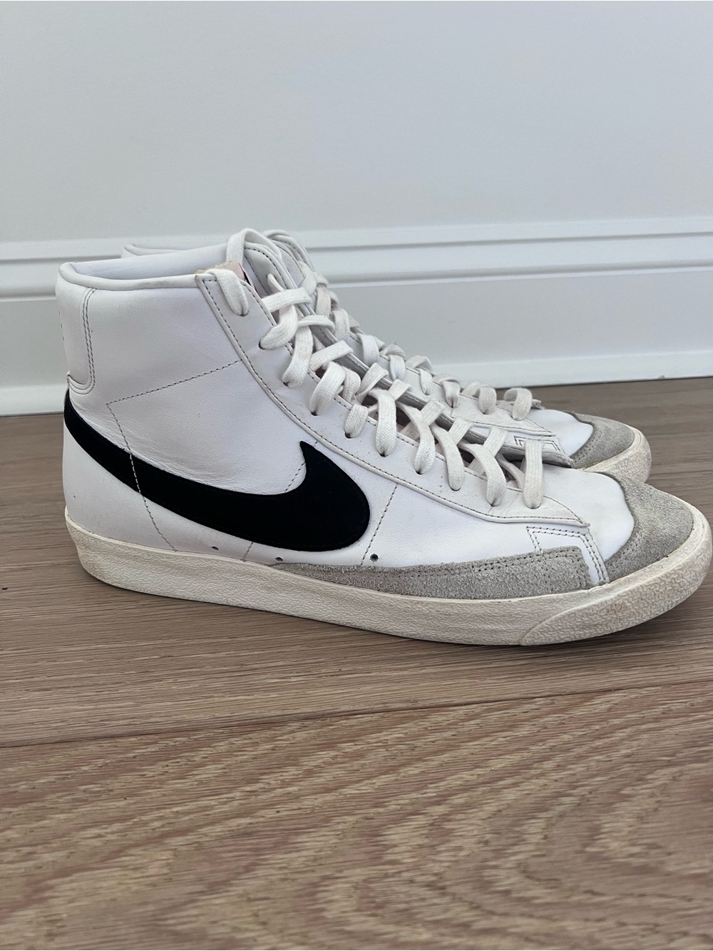 Nike Blazer Mid 77 Sneakers BQ6806-100 White/Black, Men's Size 13 Retro Style